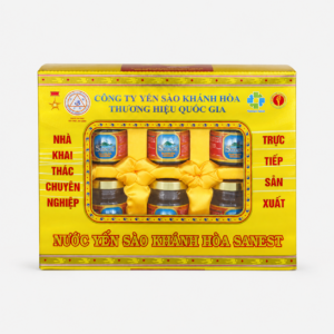 Nước Yến sào Khánh Hòa Sanest Có Đường (Hộp 6 Lọ 70ml)